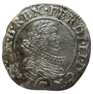 Ferdinand II. 1619-1637, 3 krejcar 1637 Prague-Wolker