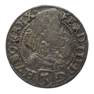 Ferdinand III. 1637-1657, 3 krejcar 1629 PH Kladsko-Hema
