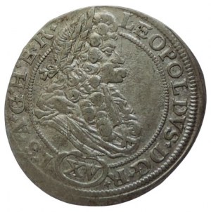 Leopoldo I. 1657-1705, XV krejcar 1694 CB Břeh-Brettschneider