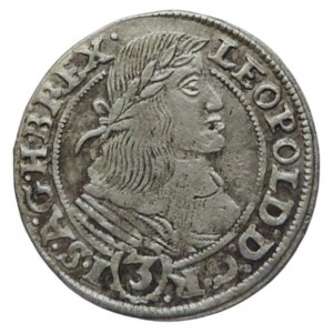 Leopold I. 1657-1705, 3 krejcar 1659 Vratislav-Hübner