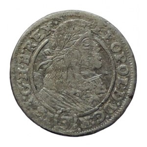 Leopold I. 1657-1705, 3 krejcar 1661 GH Vratislav-Hübner