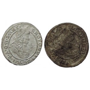 Leopold I. 1657-1705, 1 krejcar 1671 SHS Vratislav-Hammerschmidt + 1 krejcar 1699 FN Opolí-Nowak 2ks
