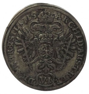 Charles VI. 1711-1740, VI Krejcar 1715 Vratislav-Nowak
