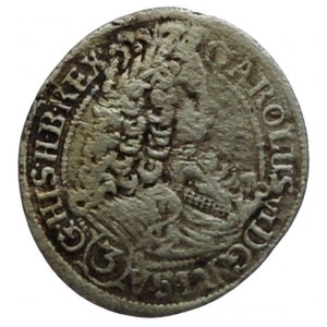 Karel VI. 1711-1740, 3 krejcar 1712 FN Vratislav-Nowak