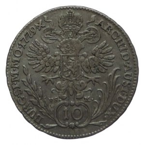 Marie Terezie 1740-1780, 10 krejcar 1779 VS-K Praha-Erdmann+Kendler