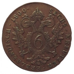 František II. 1792-1835, Cu 6 krejcar 1800 C