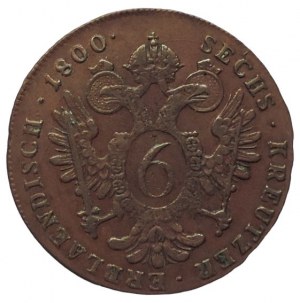 Francis II. 1792-1835, Cu 6 krejcar 1800 C