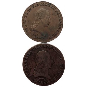 František II. 1792-1835, Cu 6 krejcar 1800 C + Cu 3 krejcar 1812 B (2/1-)