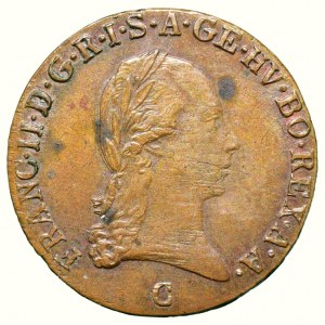 Francis II. 1792-1835, Cu 1/2 krejcar 1800 C