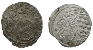 Lehnice-Břeh, Luisa of Anhalt, grešle 1673 + Leopold I. grešle 1696 MB (2/2-) 2pcs