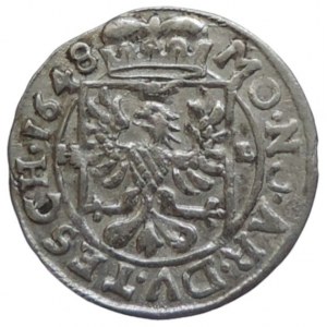 Těšínsko, Alžběta Lukrécie 1625-1653, 3 krejcar 1648 H-L Hans Losz s titl. Ferdinanda III.