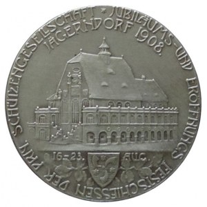 Liechtenstein Johan II., AE medaile postříbřená