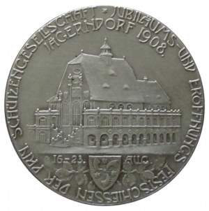 Liechtenstein Johan II., AE medaile postříbřená