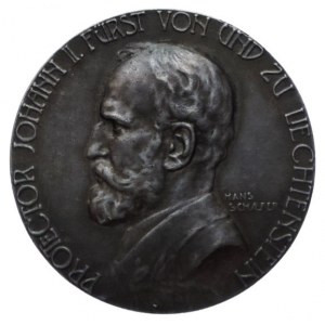 Liechtenstein Johan II., AR medaile V. Slezská zemská střelba Krnov (Jägerndorf) 1913