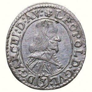 Olomouc biskupství, Leopold Vilém 1637-1662, 3 krejcar 1659 Vyškov-Rossi SV-132 D/H1