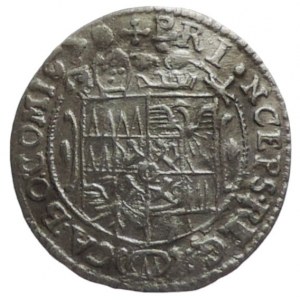 Olomouc biskupství, Karel II. Lichtenstein 1664-1695, 3 krejcar 1670 SV-324 úzké poprsí