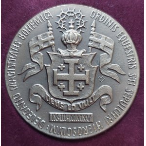 Řád Božího hrobu Jeruzalémského, AE medaile 40mm s portrétem Jana Graubnera
