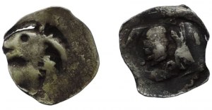Albrecht III. 1365-1395, phoenix CNA B 265 ibex head - 2pcs
