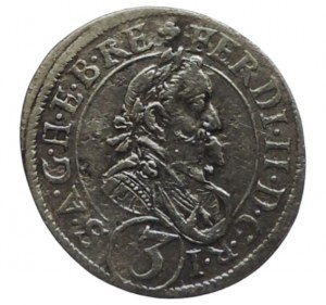 Ferdinand II. 1619-1637, 3 krejcar 1636 St. Vitus