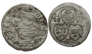 Ferdinand II. 1619-1637, 1 kreuzar 1634 Graz + 2 pfennigs 1632 Graz 2 pcs