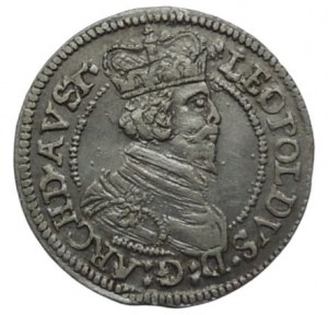 Arcivojvoda Leopold Tirolský 1620-1632, 3 krejcary b.l.