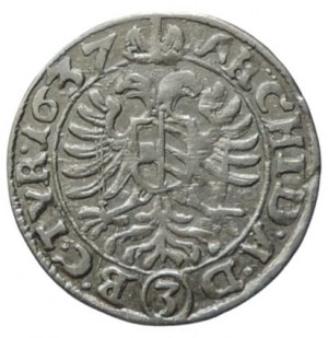 Ferdinand III. 1637-1657, 3 krejcar 1637 Vienne-Stadler