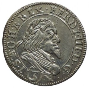 Ferdinand III. 1637-1657, 3 krejcar 1647 Graz