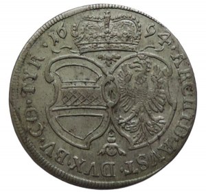 Leopold I. 1657-1705, XV krejcar 1694 Hall vada stamp