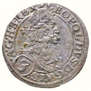 Leopold I. 1657-1705, 3 krejcar 1669 Vídeň - Franz Faber