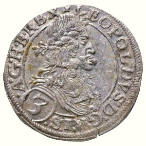 Leopold I. 1657-1705, 3 Krejcar 1669 Vienna - Franz Faber