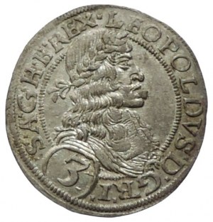 Leopold I. 1657-1705, 3 Krejcar 1670 Wien
