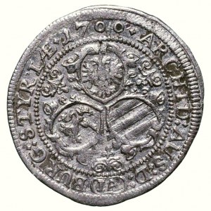 Leopold I. 1657-1705, 3 krejcar 1700 IA Graz