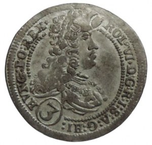 Charles VI. 1711-1740, 3 Krejcar 1718 Graz