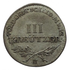 Josef II. 1780-1790, III krejcar 1787 H Günzburg
