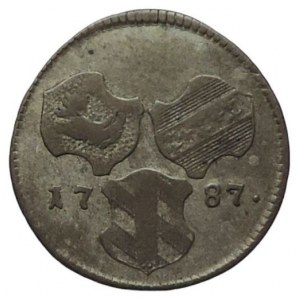 Josef II. 1780-1790, III krejcar 1787 H Günzburg