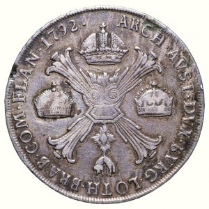 Leopold II. 1790-1792, tolar křížový 1792 M