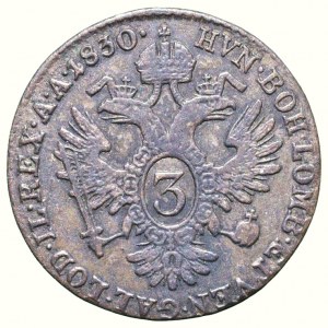 František II. 1792-1835, 3 krejcar 1830 A