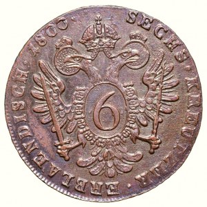František II. 1792-1835, Cu 6 krejcar 1800 F