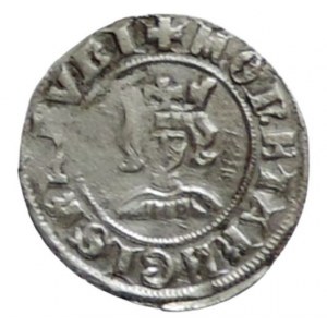 Karel Robert z Anjou 1307-1342, denár korunované poprsí/kříž
