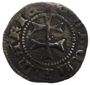Maria Andegaweńska 1385-1395, denar korona/krzyż