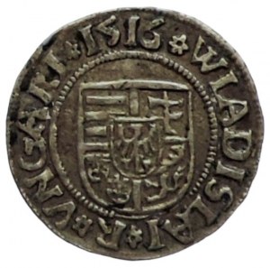 Władysław Jagiellończyk 1471-1516, denar 1516 K-G