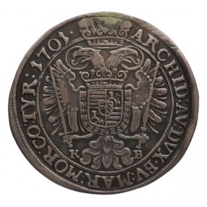 Leopold I., 1/2 tolar 1701 KB stopa