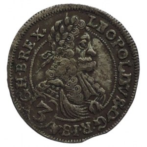 Leopold I., 3 krejcar 1697 CS Bratislava-Hunger