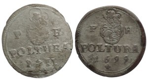 Jozef I. 1705-1711, poltura 1711 PH (-1/2) + Leopold I. poltura 1699 PH (3/2) 2ks