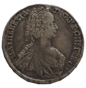 Mária Terézia 1740-1780, 1/2 tálu 1745 KB patina