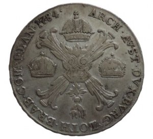 Giuseppe II. 1780-1790, tallero 1784 B croce