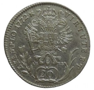 Josef II. 1780-1790, 20 krejcar 1772 G/IB-FL Nagybána