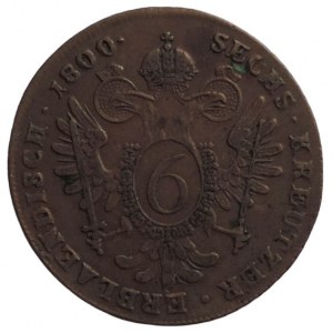 Francis II. 1792-1835, Cu 6 krejcar 1800 B