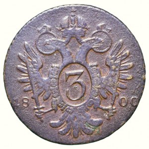 Francis II. 1792-1835, Cu 3 krejcar 1800 G