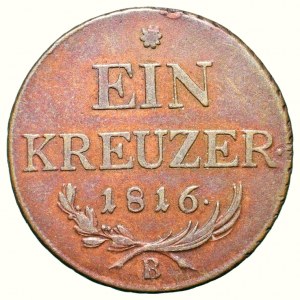 Francis II. 1792-1835, Cu 1 krejcar 1816 B